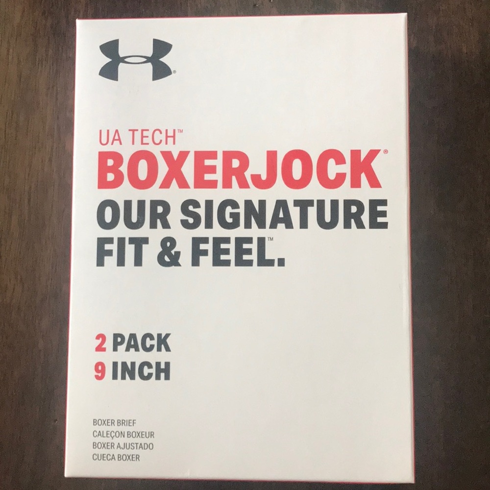 Under Armour Boxerjock Boxer Briefs
2 pk 9” S: Sm